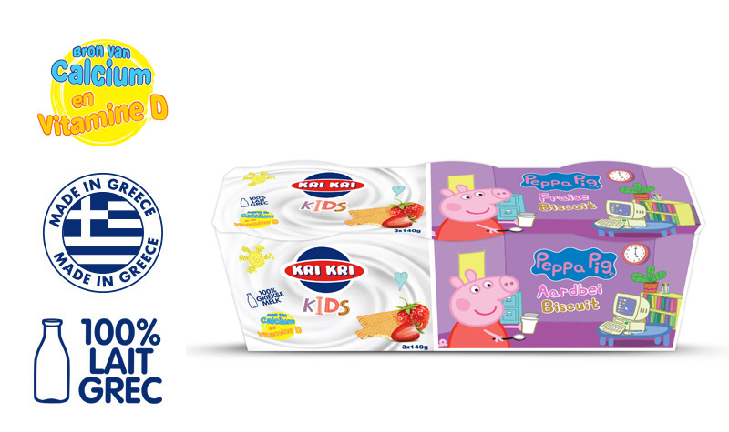 Kri Kri Peppa Pig Fraise Biscuit 3x140g