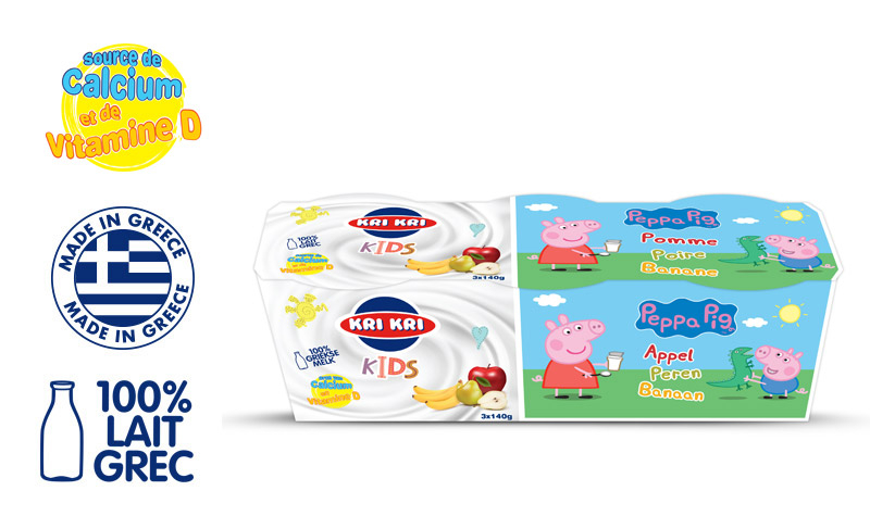 Kri Kri Peppa Pig Pomme Poire Banane 3x140g